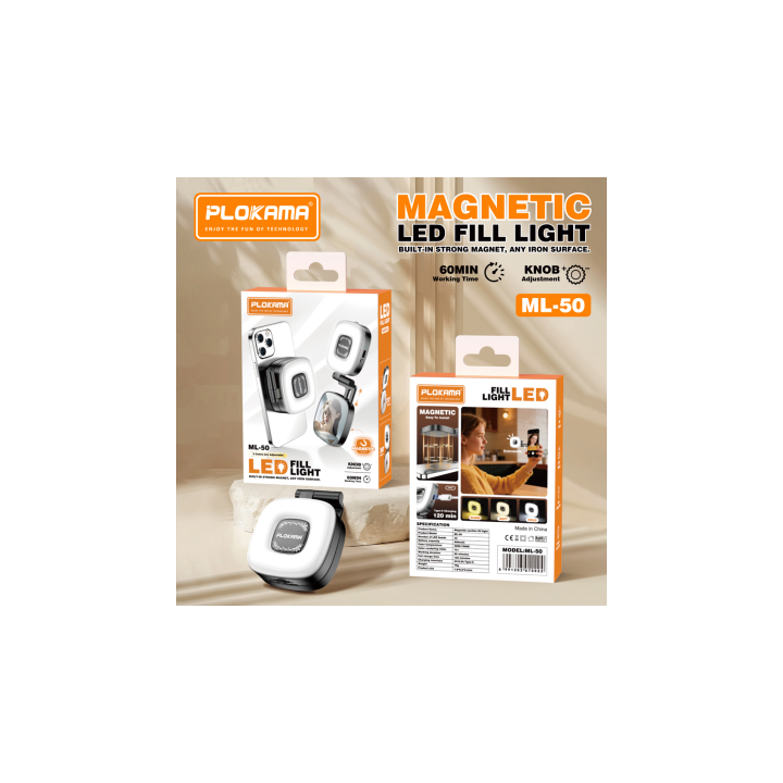 PLOKAMA ML-50 Magnetic LED Fill Light