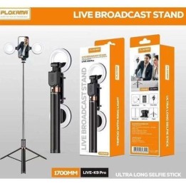 PLOKAMA LIVE-K9 Pro Ultra Long Selfie Stick – 1700mm