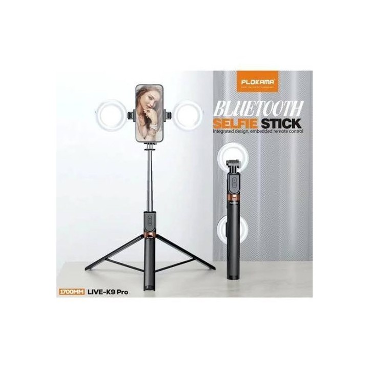 PLOKAMA LIVE-K9 Pro Ultra Long Selfie Stick – 1700mm