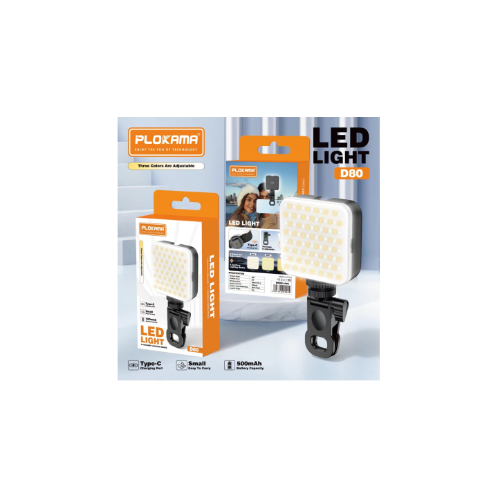 PLOKAMA D80 LED Video Light – إضاءة LED