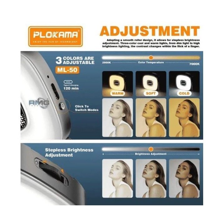 PLOKAMA ML-50 Magnetic LED Fill Light