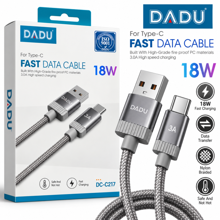 DADU DC-C217 Fast Data Cable USB-A to Type-C – 18W