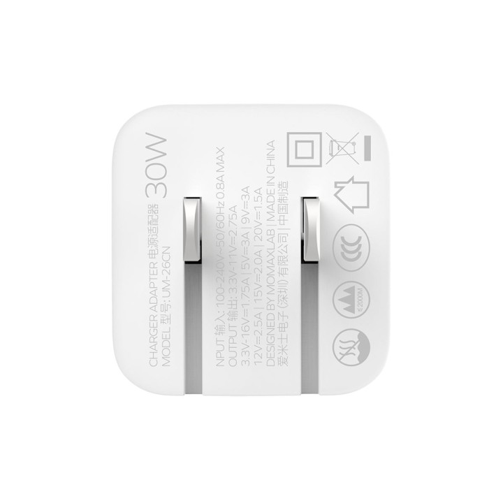 شاحن MOMAX 30W GaN – موديل UM-26GN