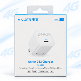 Anker 313 Charger 30W GaN – شاحن أنكر USB-C PD للشحن السري